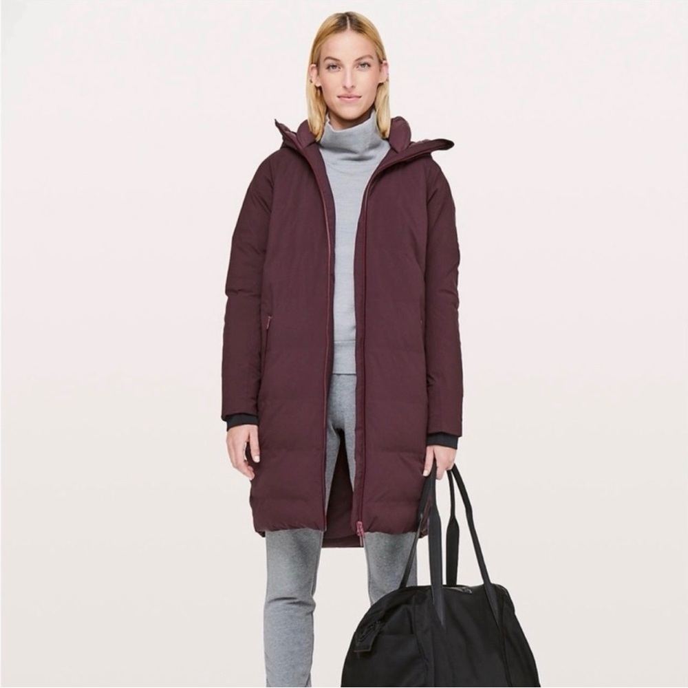 Lululemon Slush Hour Parka Goose Down Coat; Size 4; Cassis
